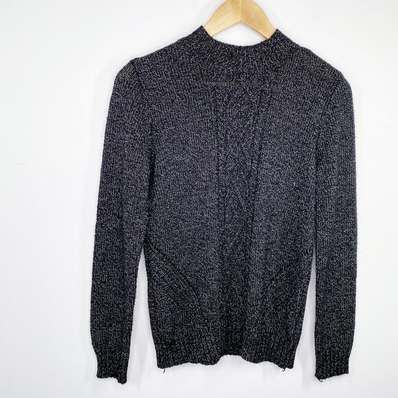 By Design Black Mock Neck Long Sleeve Knit Pullover Sweater Women's Size Small S - Picture 1 of 8